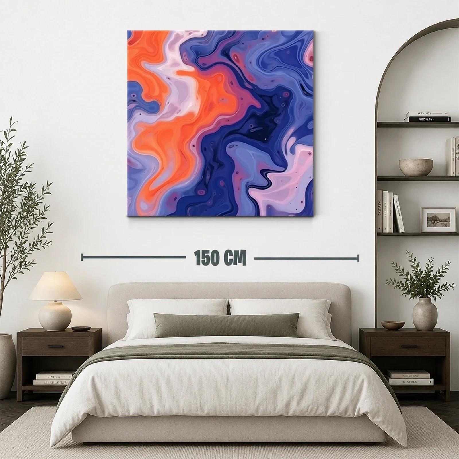 Composición abstracta con fluidas formas en tonos vivos — miniatura 3