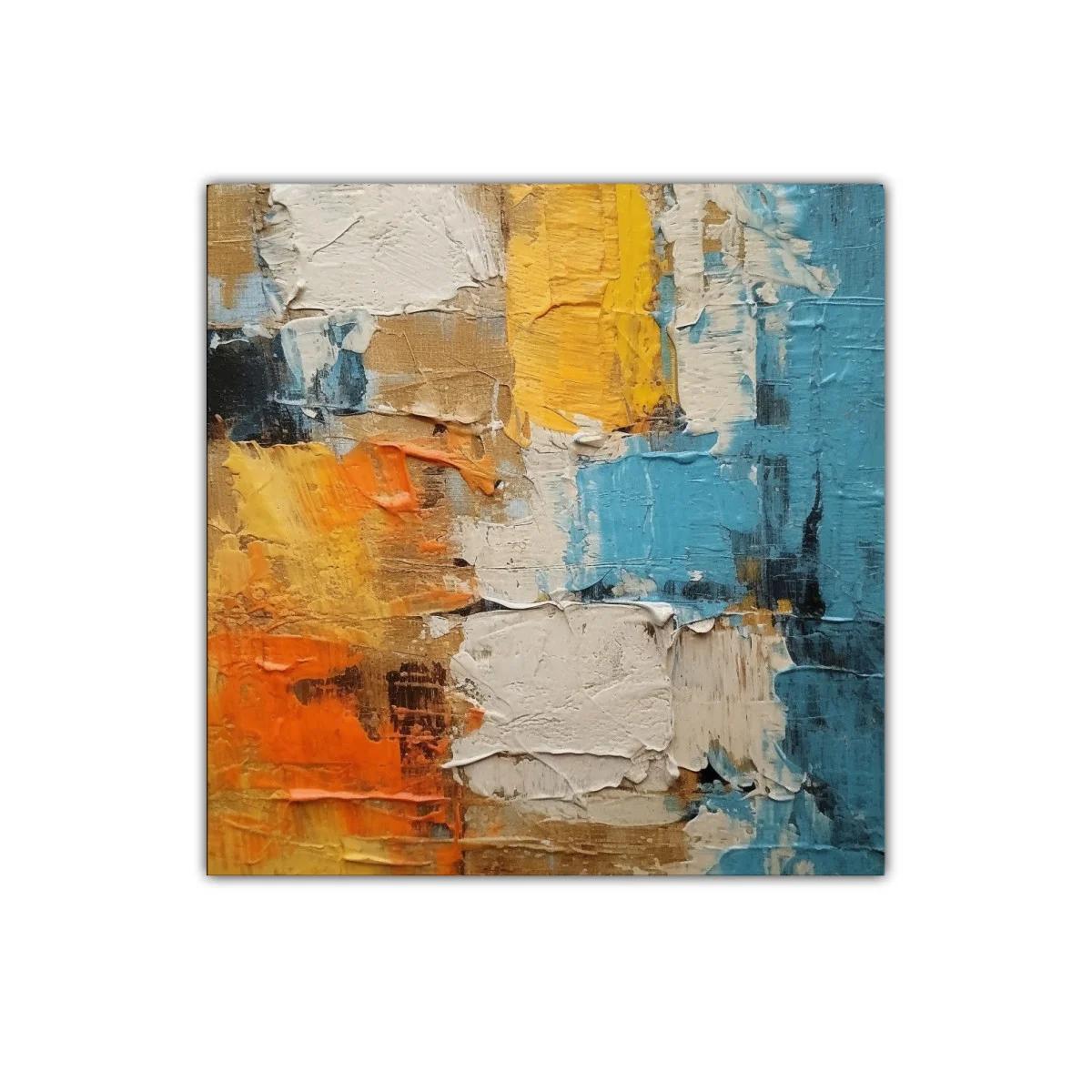 Composición abstracta con vibrantes tonos cálidos y fríos — imagen principal