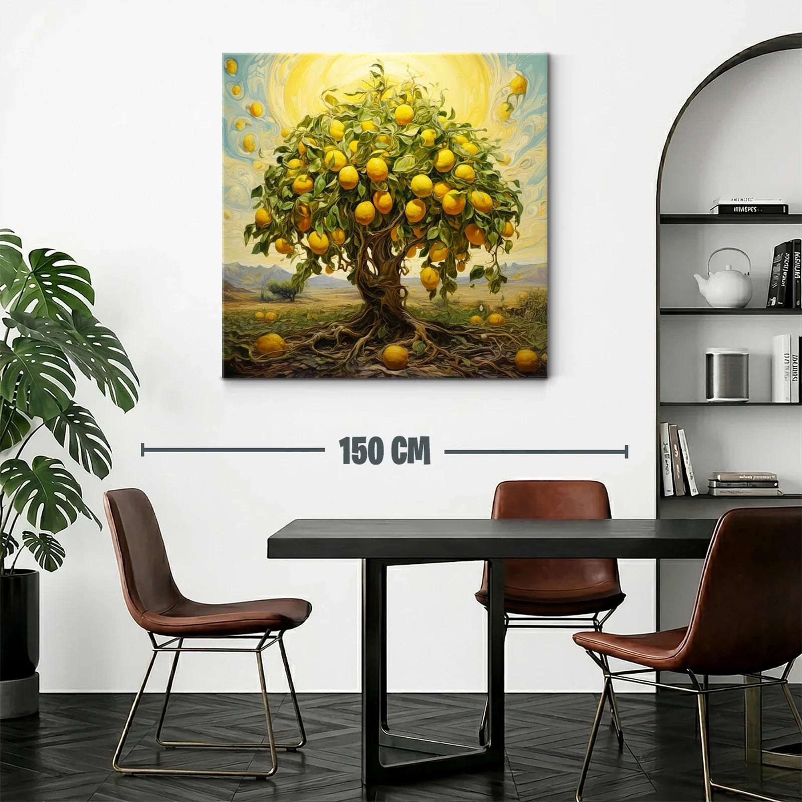 Árbol frutal irradiando frescura y vitalidad amarilla — miniatura 2