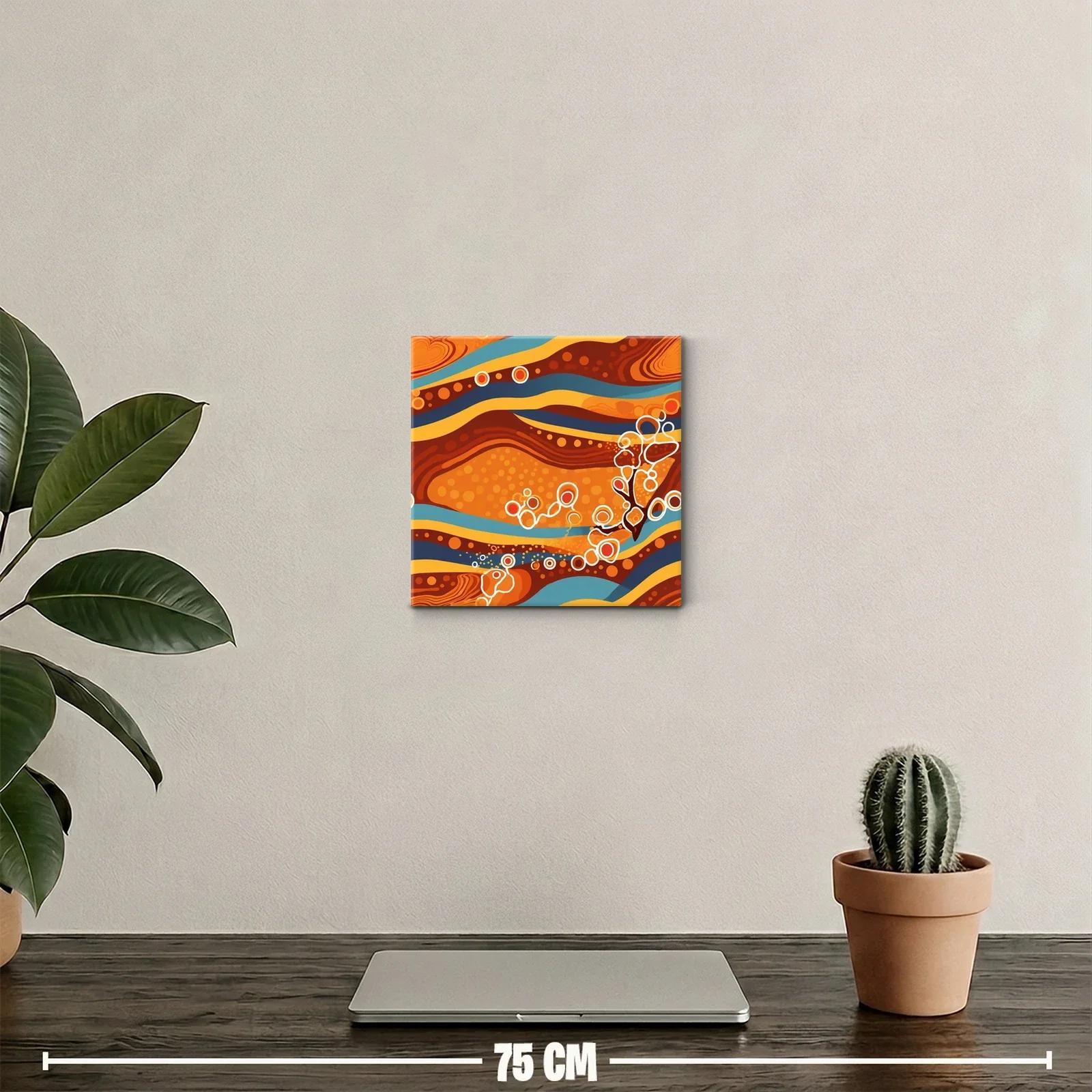 Arte abstracto con formas orgánicas y tonos cálidos — miniatura 2