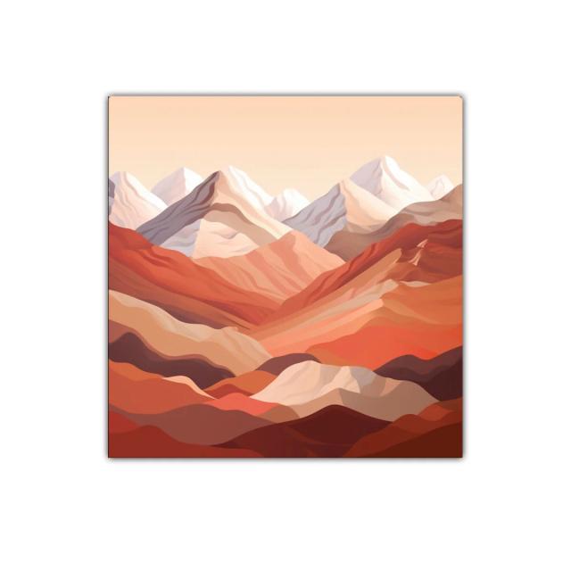 Paisaje Montañoso en Tonos Cálidos y Terrosos