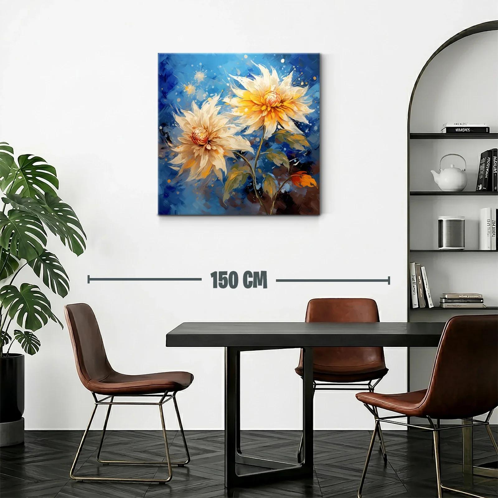 Flores luminosas en vibrantes tonos cálidos y fríos — miniatura 2