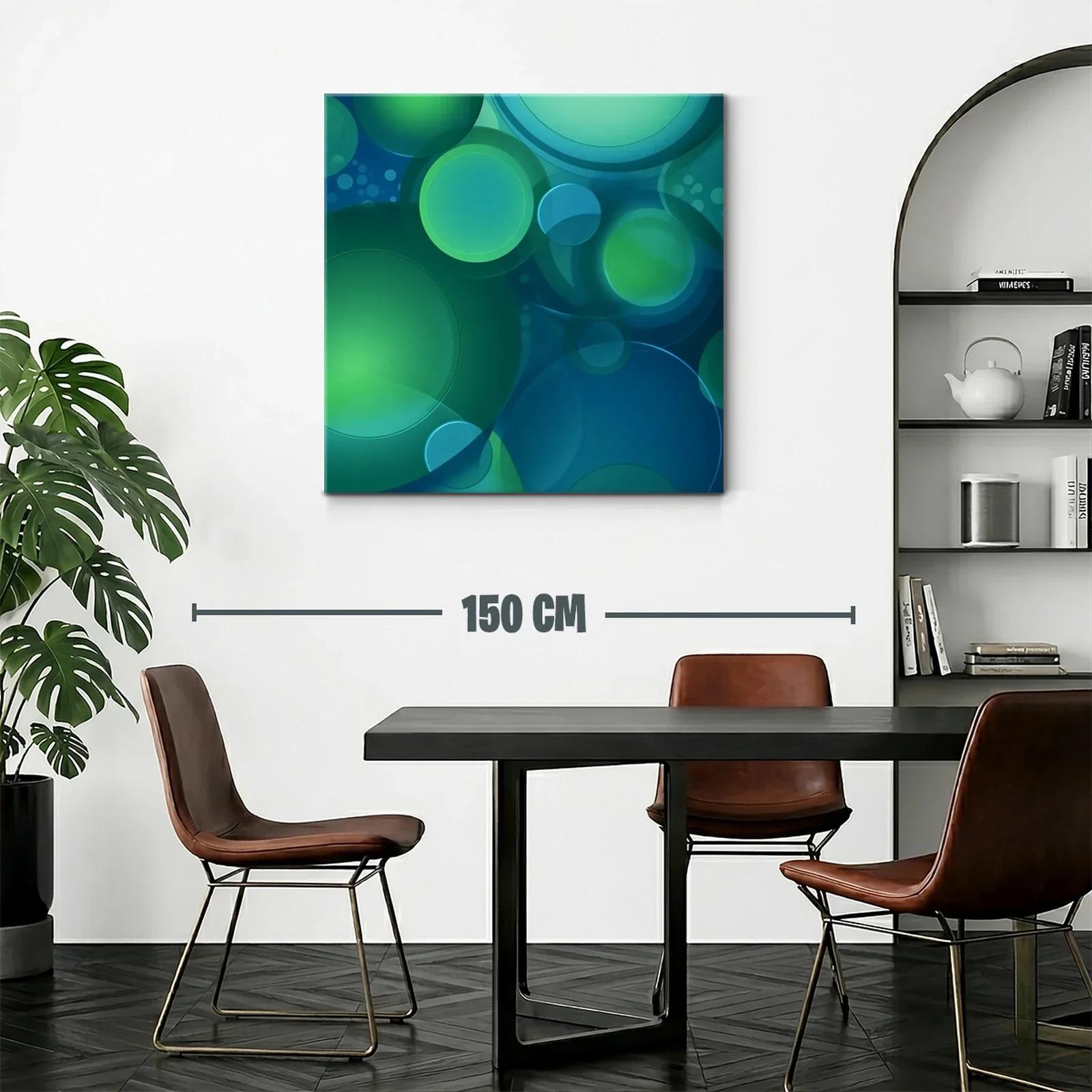Composición abstracta de círculos en tonos verdes y azules — miniatura 2