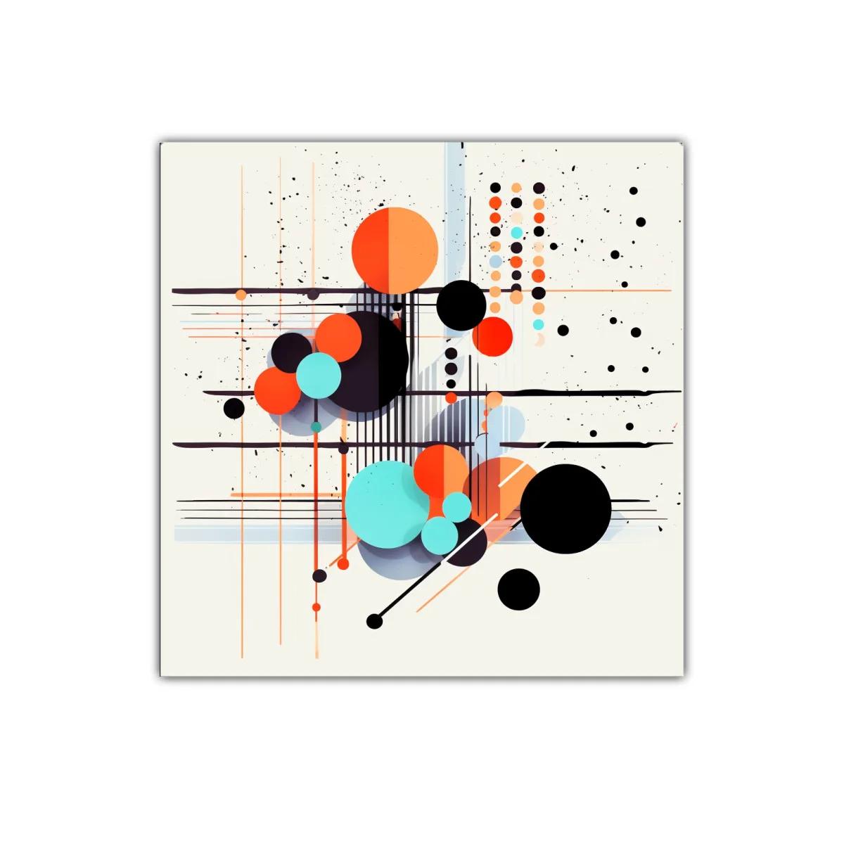 Arte abstracto geométrico en tonos vibrantes y contrastantes — imagen principal