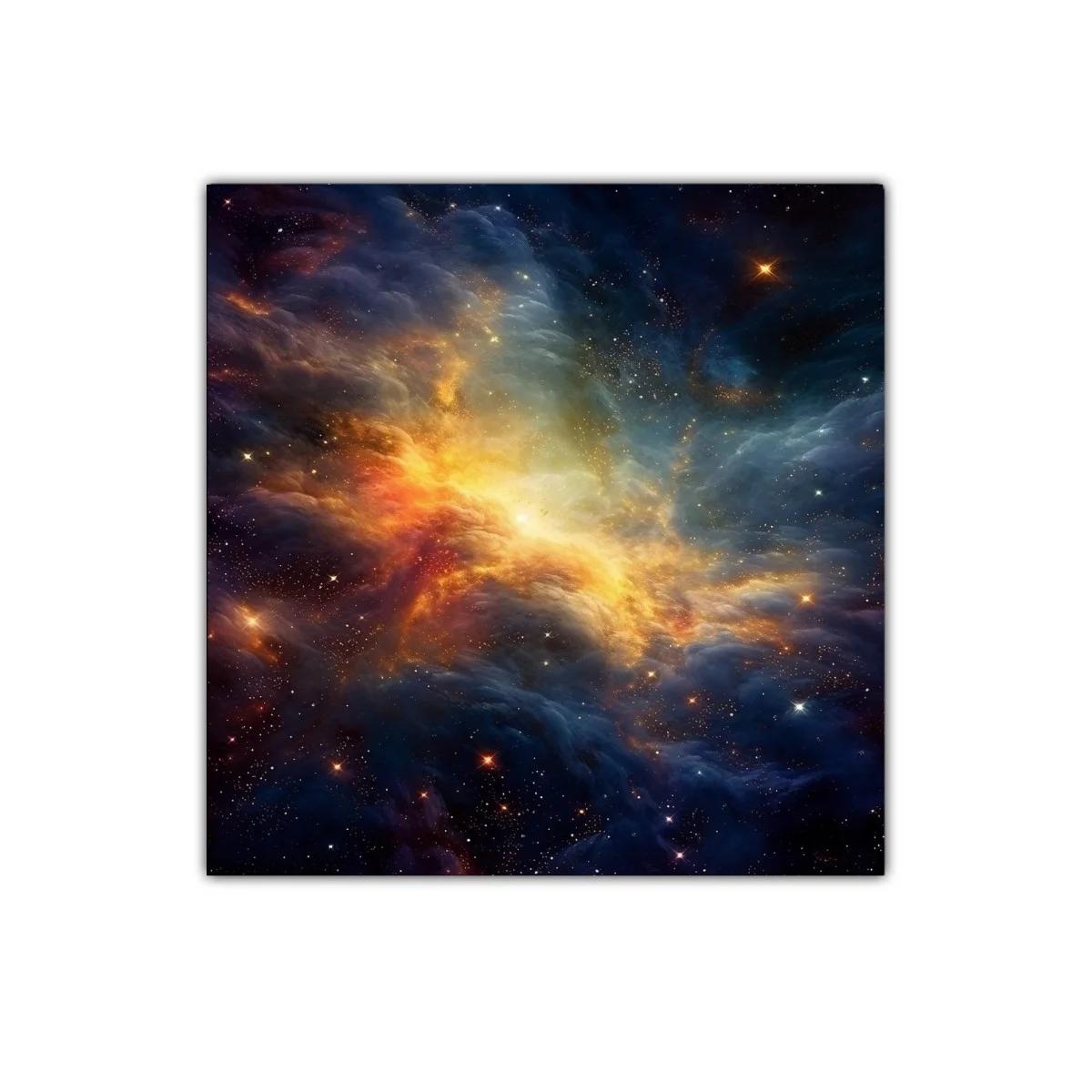 Cielo estrellado con nebulosa en tonos cálidos y fríos — imagen principal