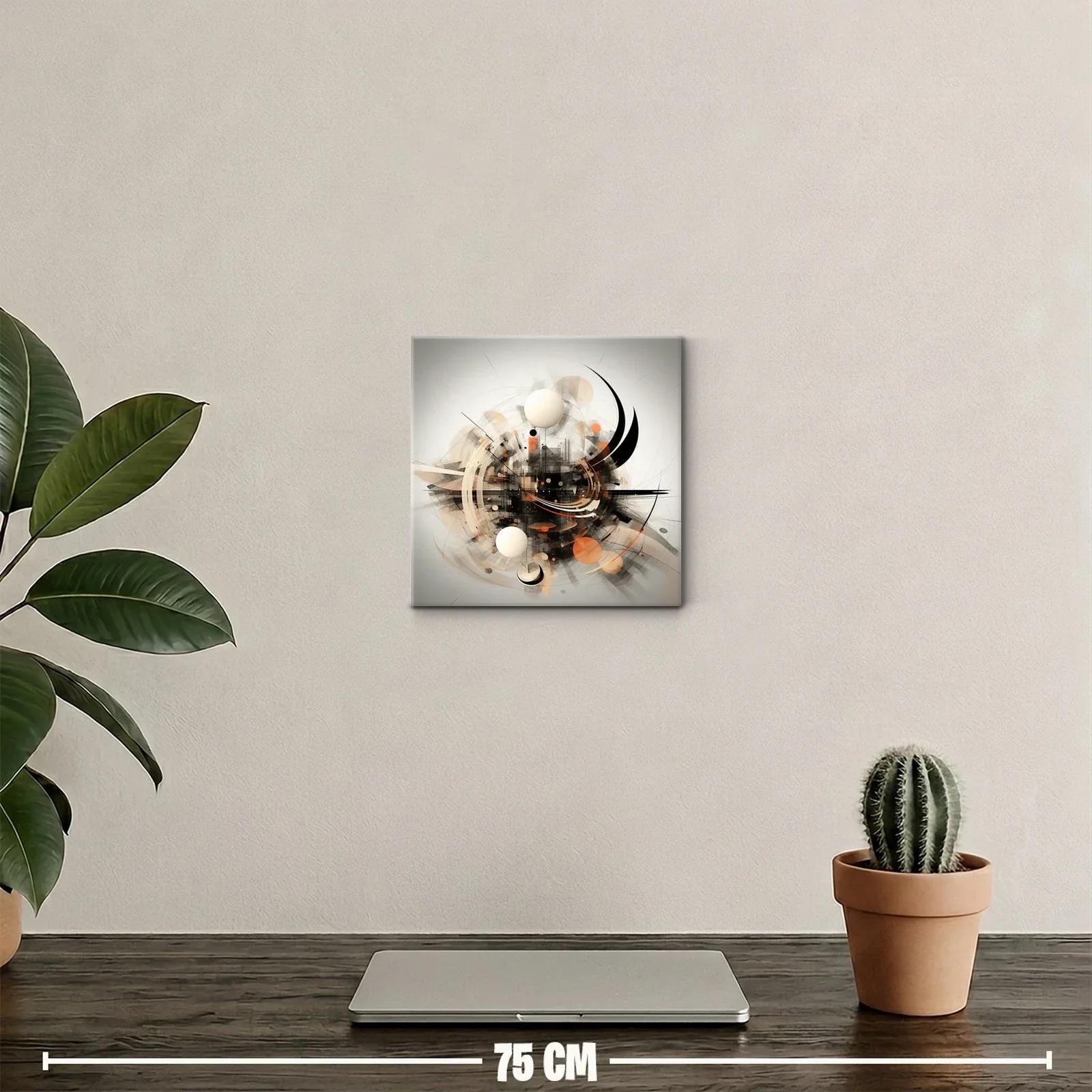 Composición abstracta con formas geométricas y líneas dinámicas — miniatura 2
