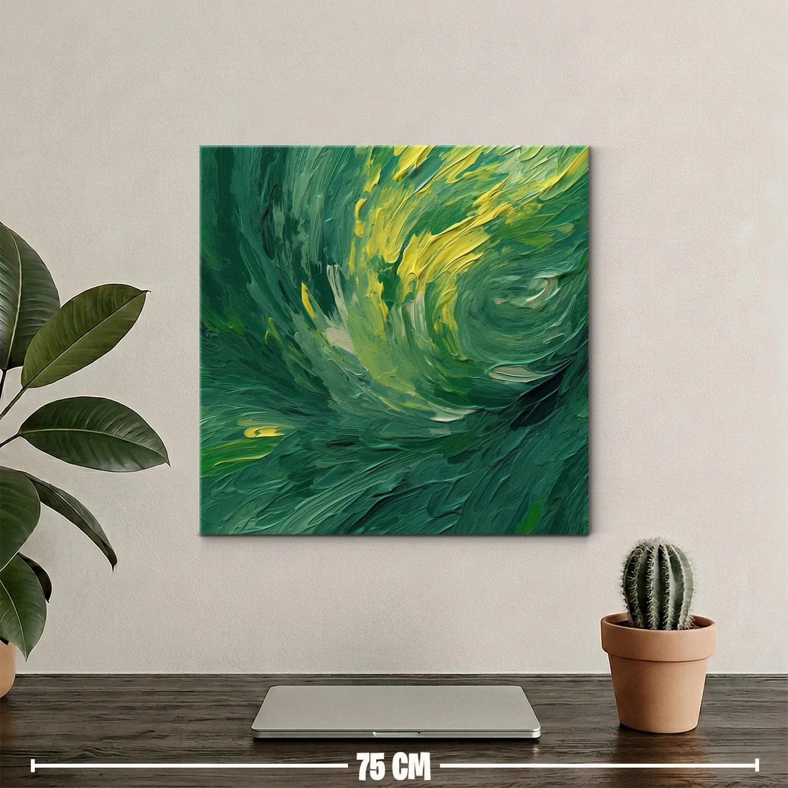 Movimiento orgánico en tonos verdes y amarillos vibrantes — miniatura 2