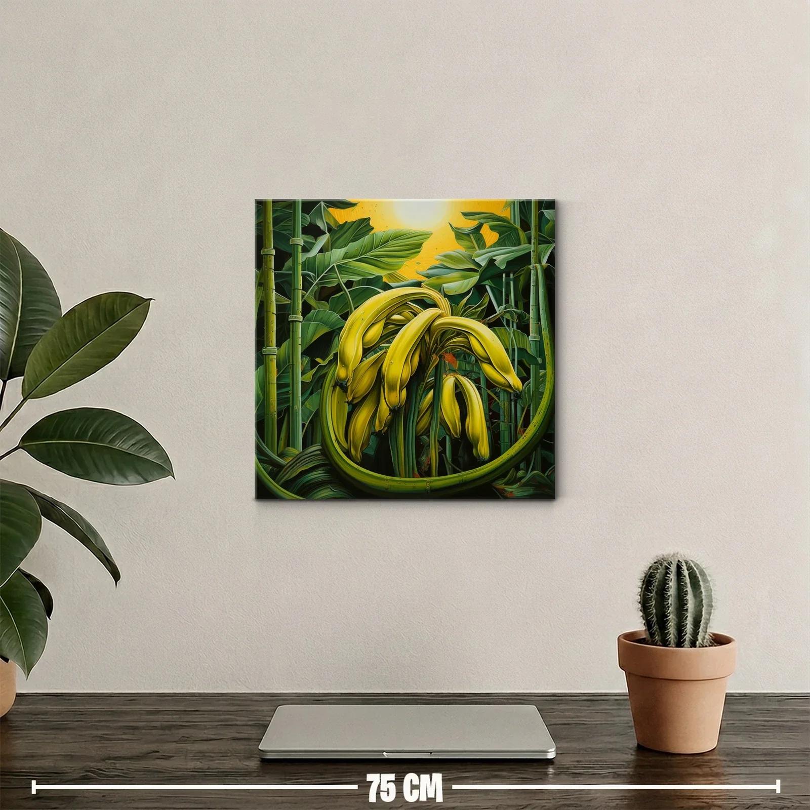 Cuadro vibrante de plátanos maduros bajo el sol tropical — miniatura 2
