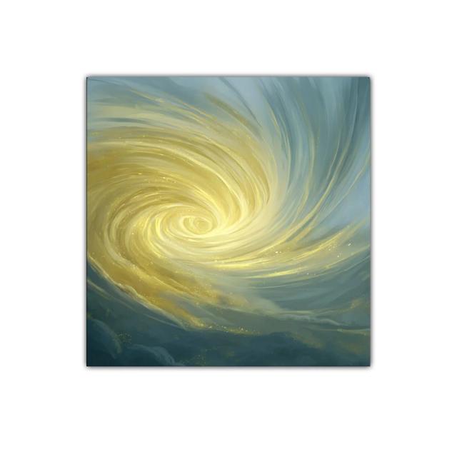 Remolino luminoso con tonos dorados y azules suaves