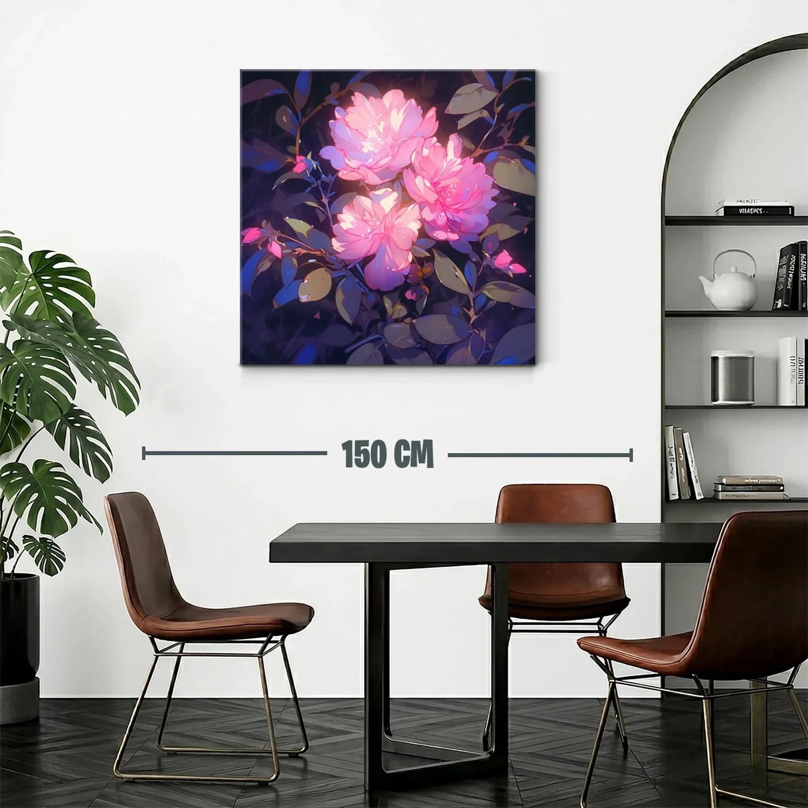 Ramo de flores rosas con contraste vibrante — miniatura 2