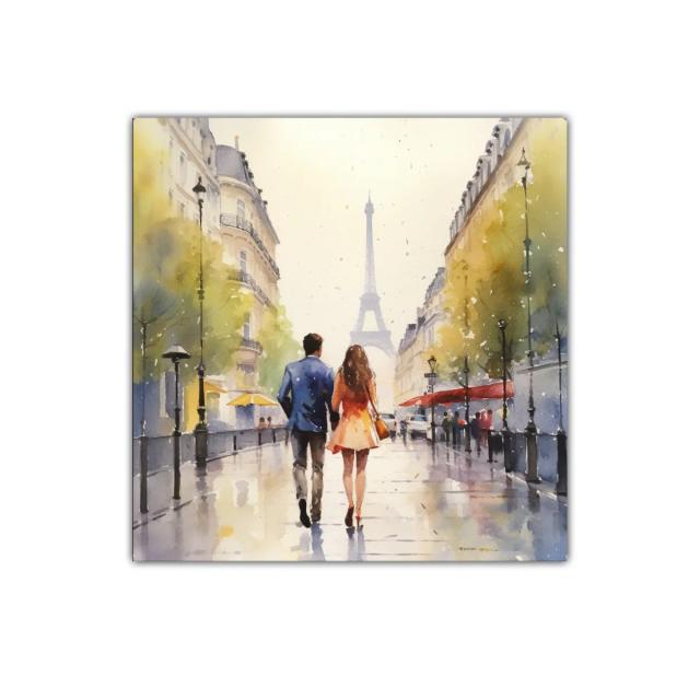 Romántico paseo en París con vista a la Torre Eiffel