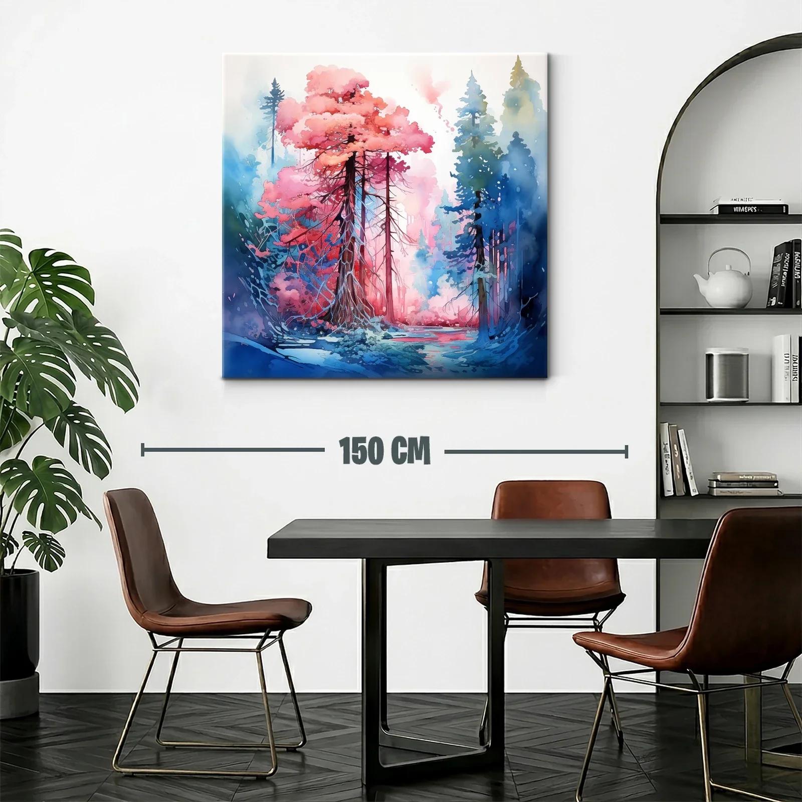 Bosque de ensueño con tonos rosas y azules — miniatura 2
