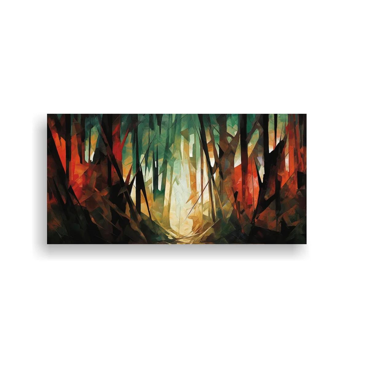 Cuadro bosque de árboles altos con ramas angulosas — imagen principal