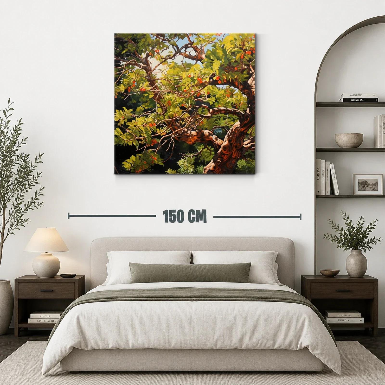 Cuadro de árbol frutal con ramas y follaje vibrante — miniatura 3