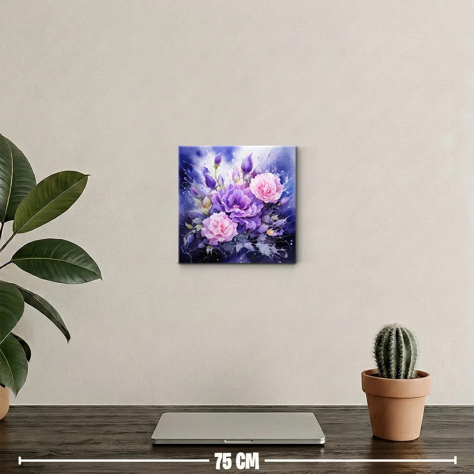 Ramo de flores en tonos violetas y rosa pastel — miniatura 2
