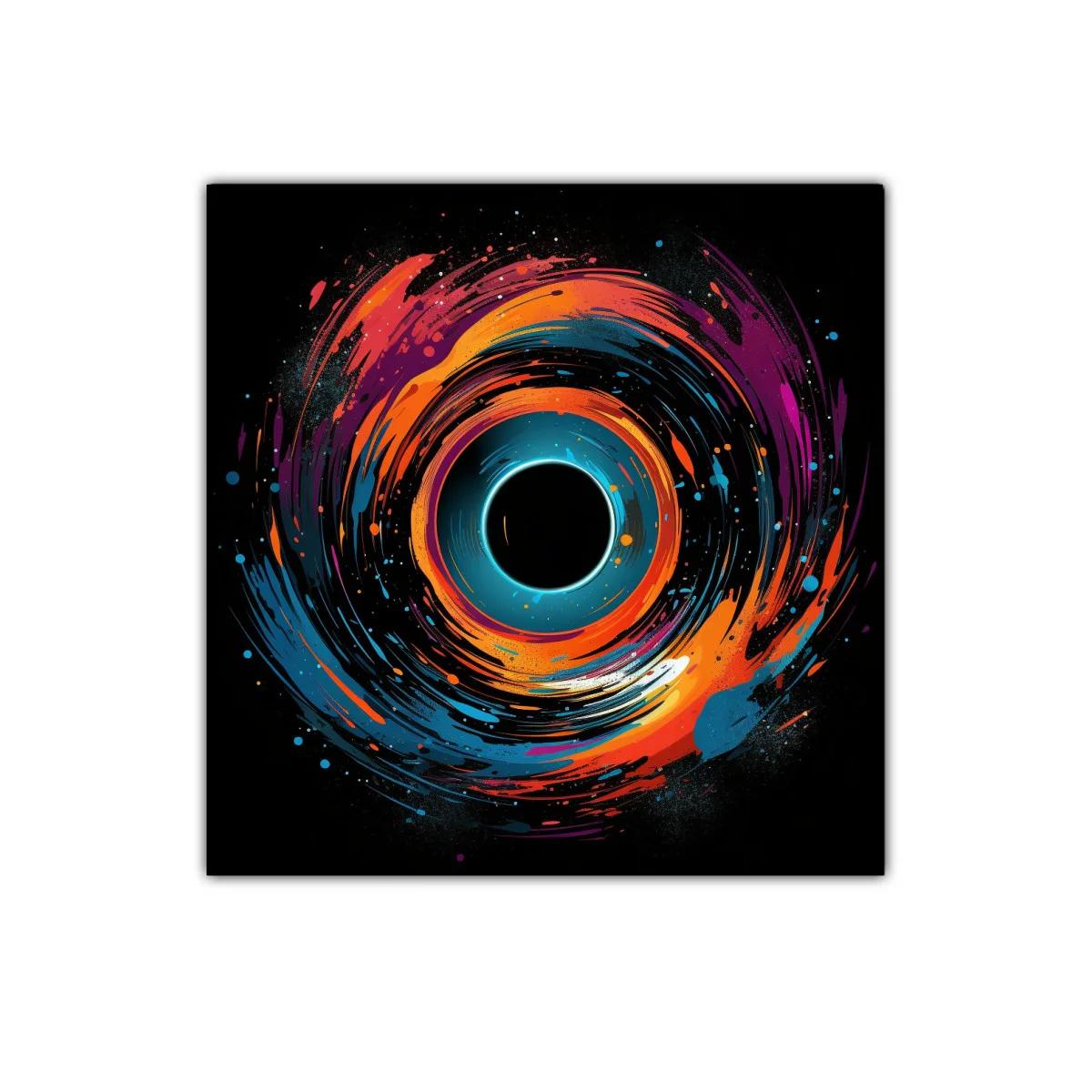 Cuadro abstracto con explosión de colores vibrantes — imagen principal