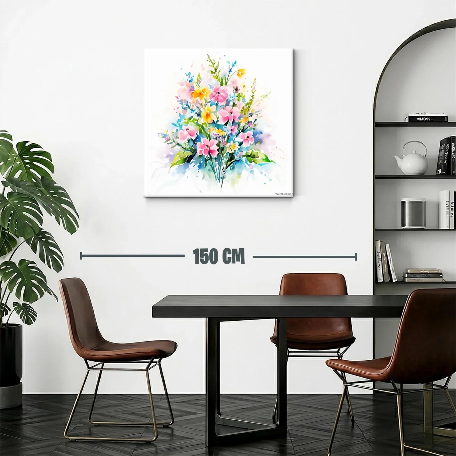 Bello ramo floral en acuarela con tonos pastel brillantes — miniatura 2