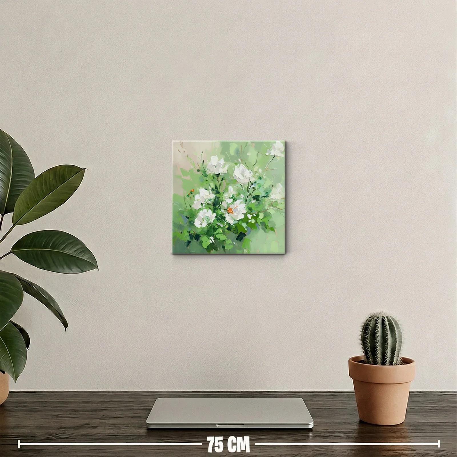 Elegancia natural con flores blancas y tonos verdes — miniatura 2