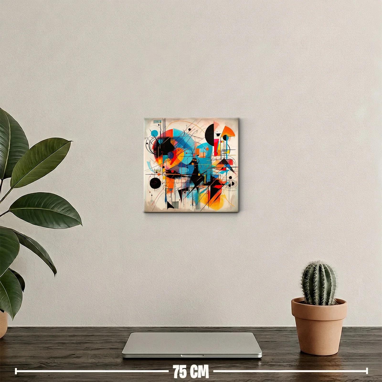 Composición abstracta vibrante con colores intensos y formas geométricas — miniatura 2