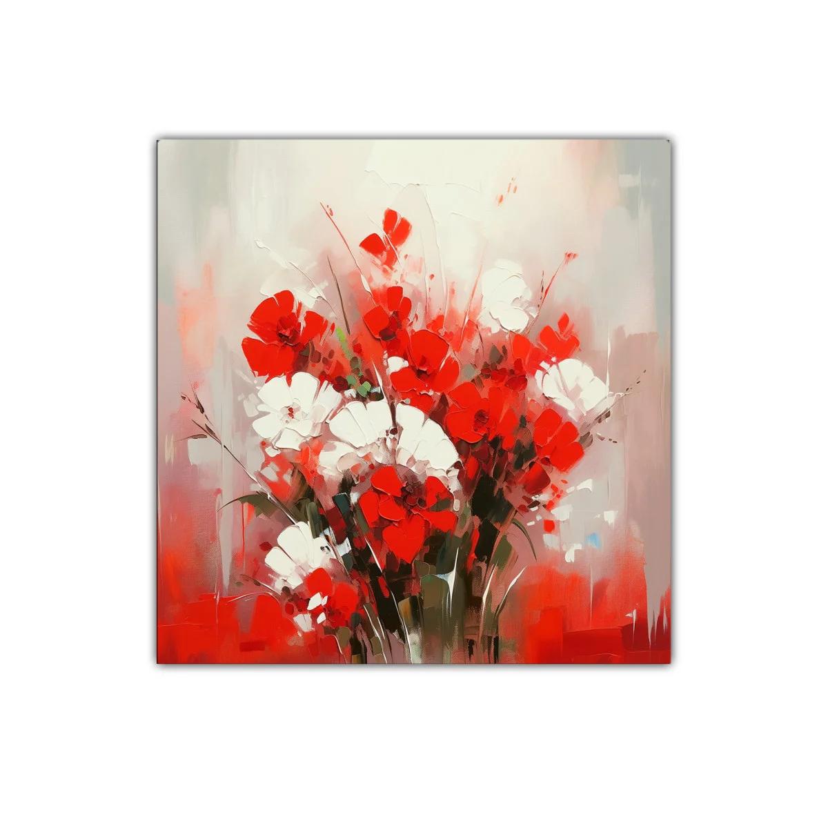 Bouquet vibrante de flores rojas y blancas en armonía — imagen principal
