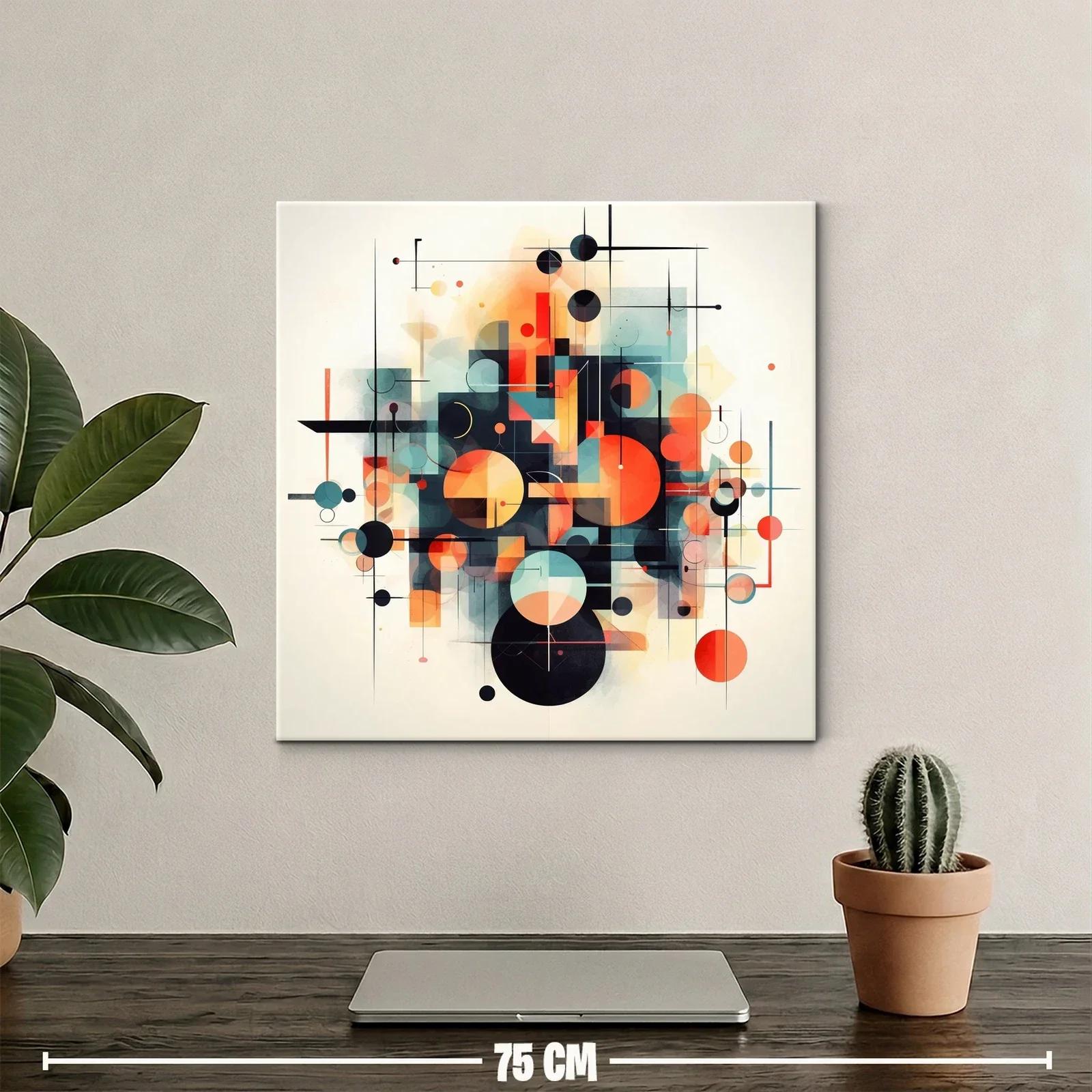 Composición abstracta con formas geométricas y tonos cálidos — miniatura 2