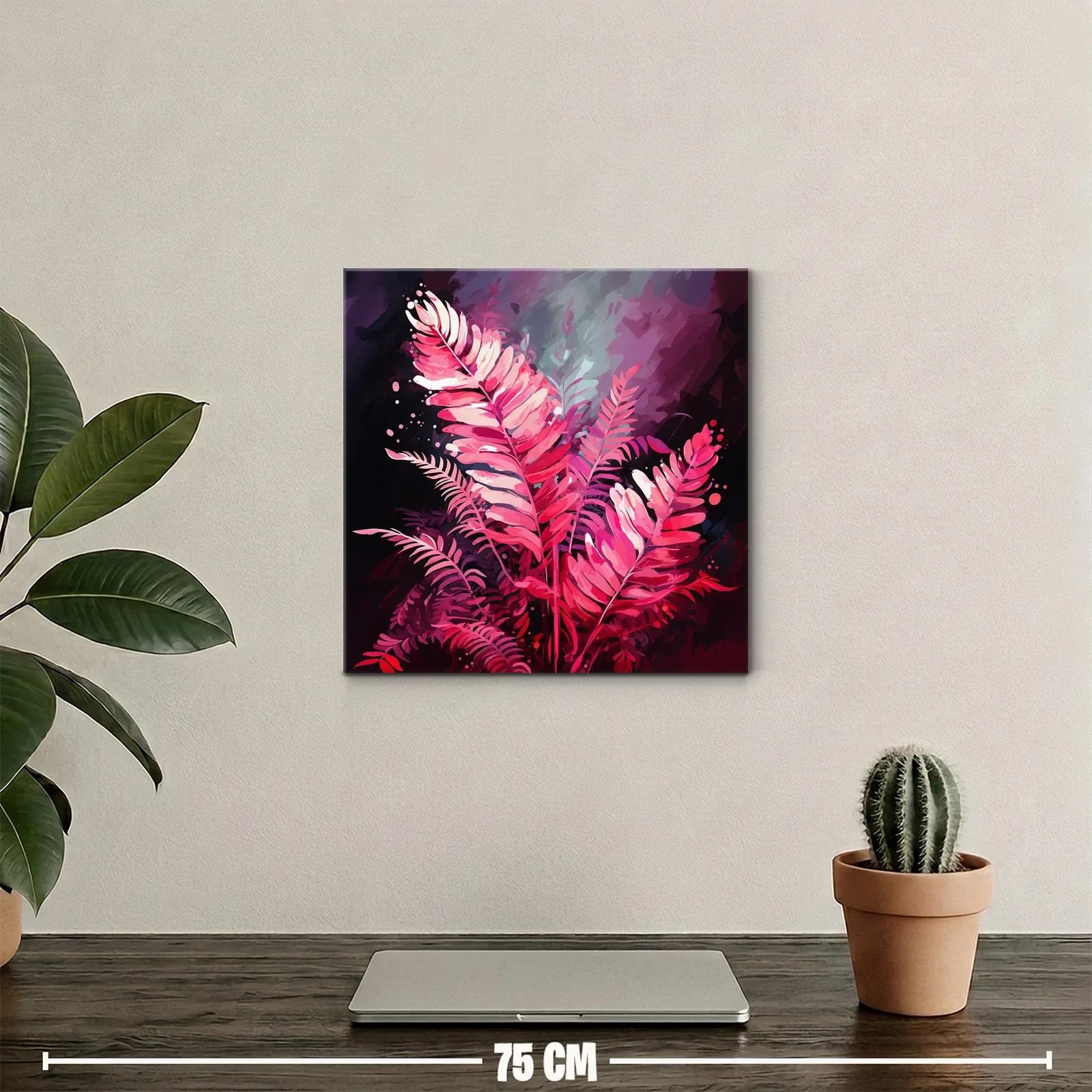 Elegancia vibrante con hojas en tonos rosa y fucsia — miniatura 2