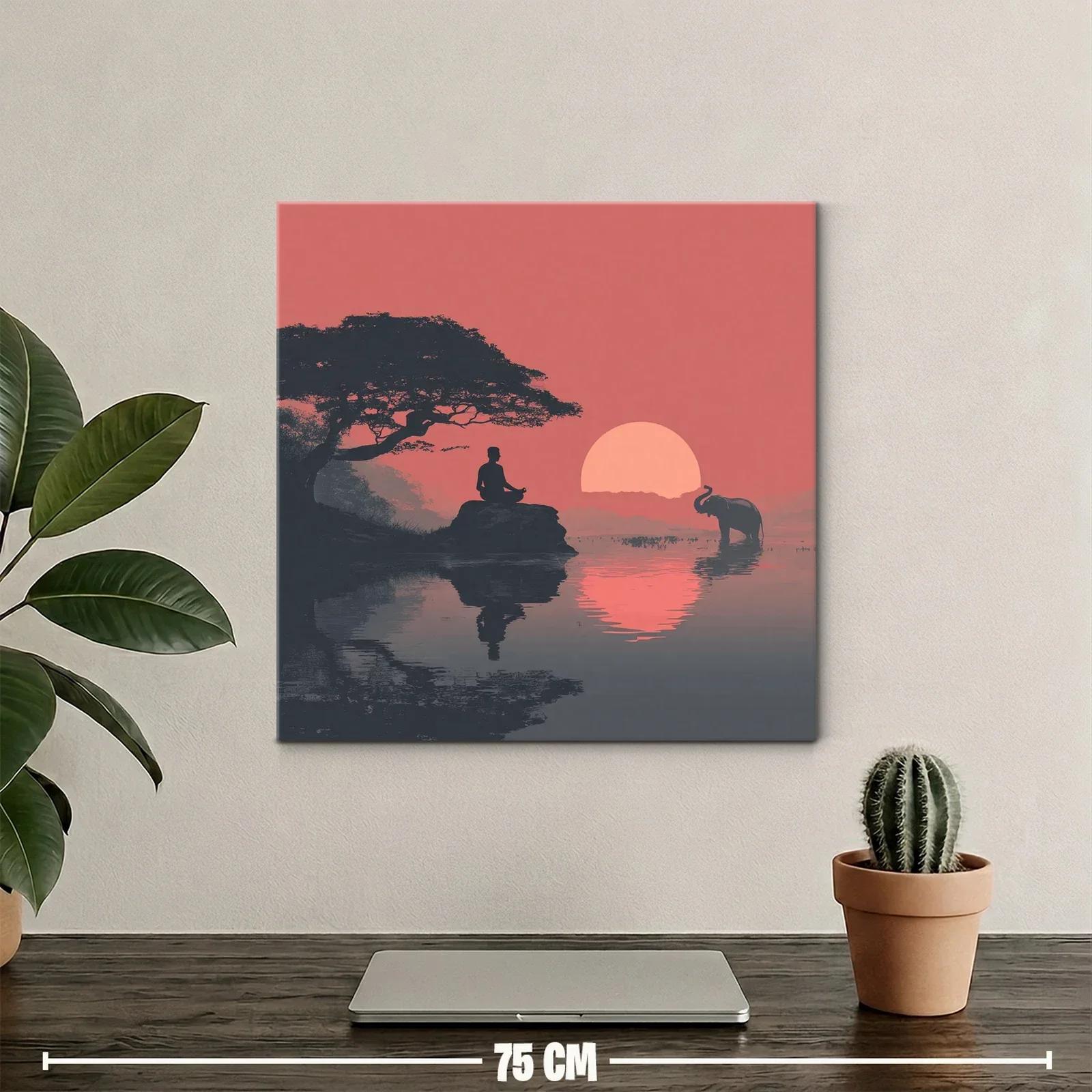 Meditación al atardecer en calma africana — miniatura 2