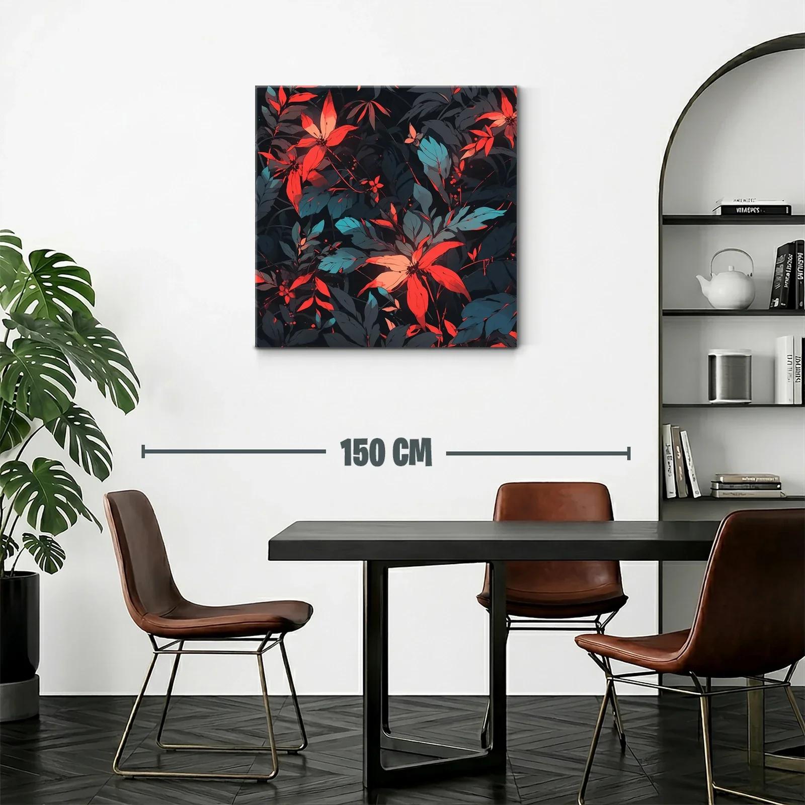 Flores rojas vibrantes sobre fondo oscuro elegante — miniatura 2