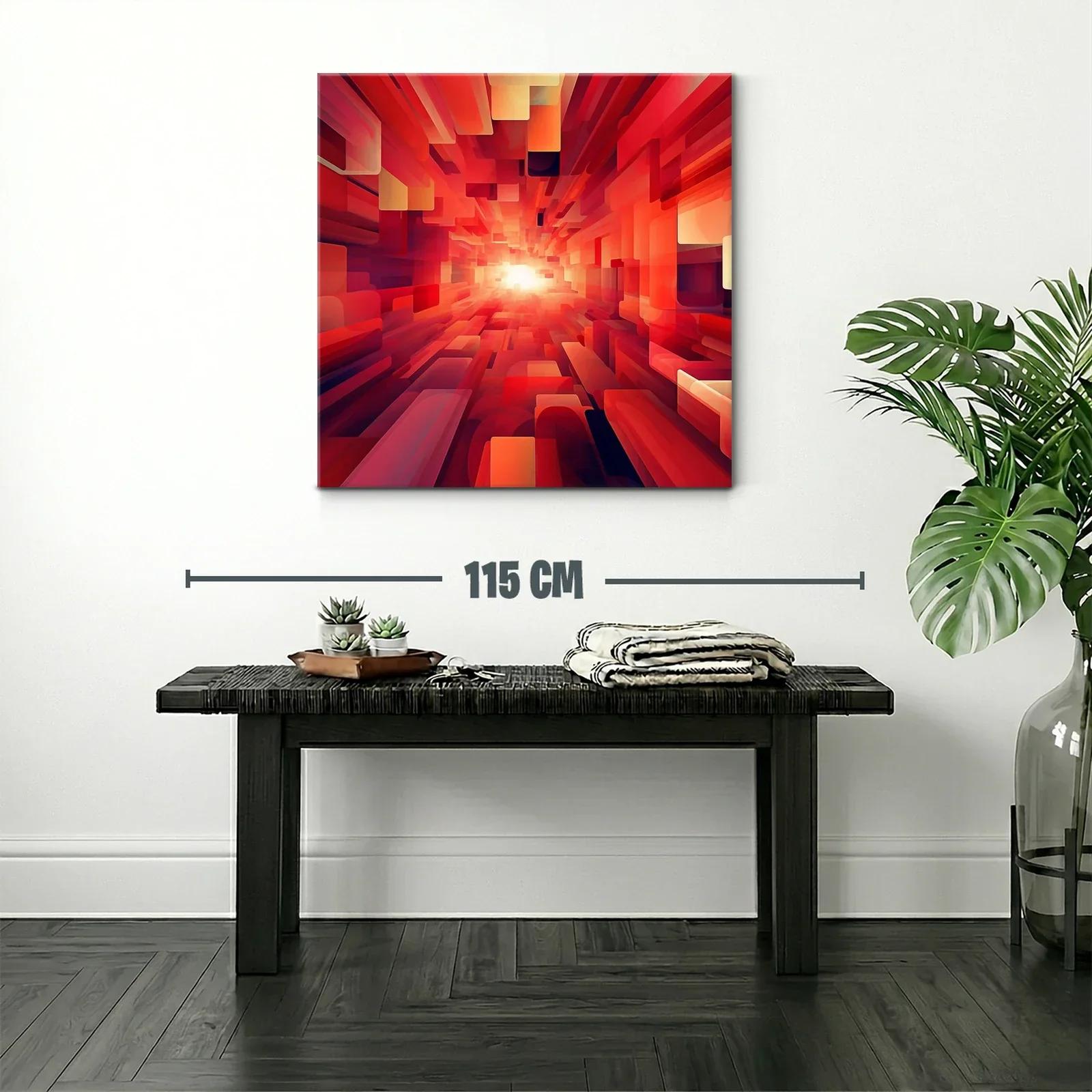Arte abstracto en tonos cálidos con profundidad luminosa — miniatura 2