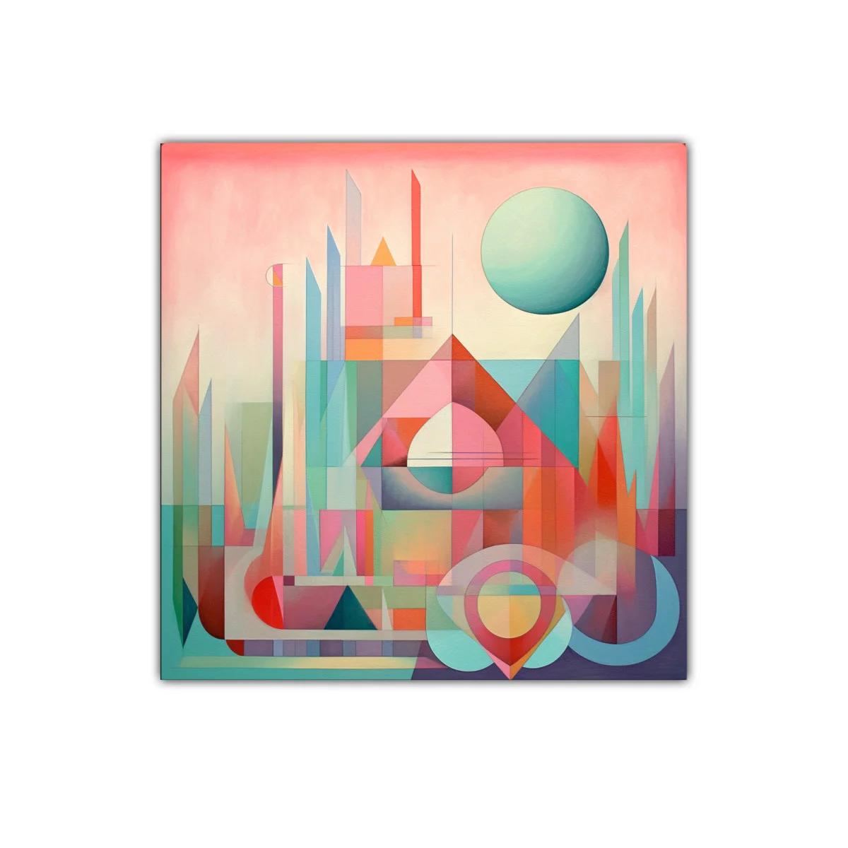 Composición abstracta con formas geométricas y tonos pastel — imagen principal