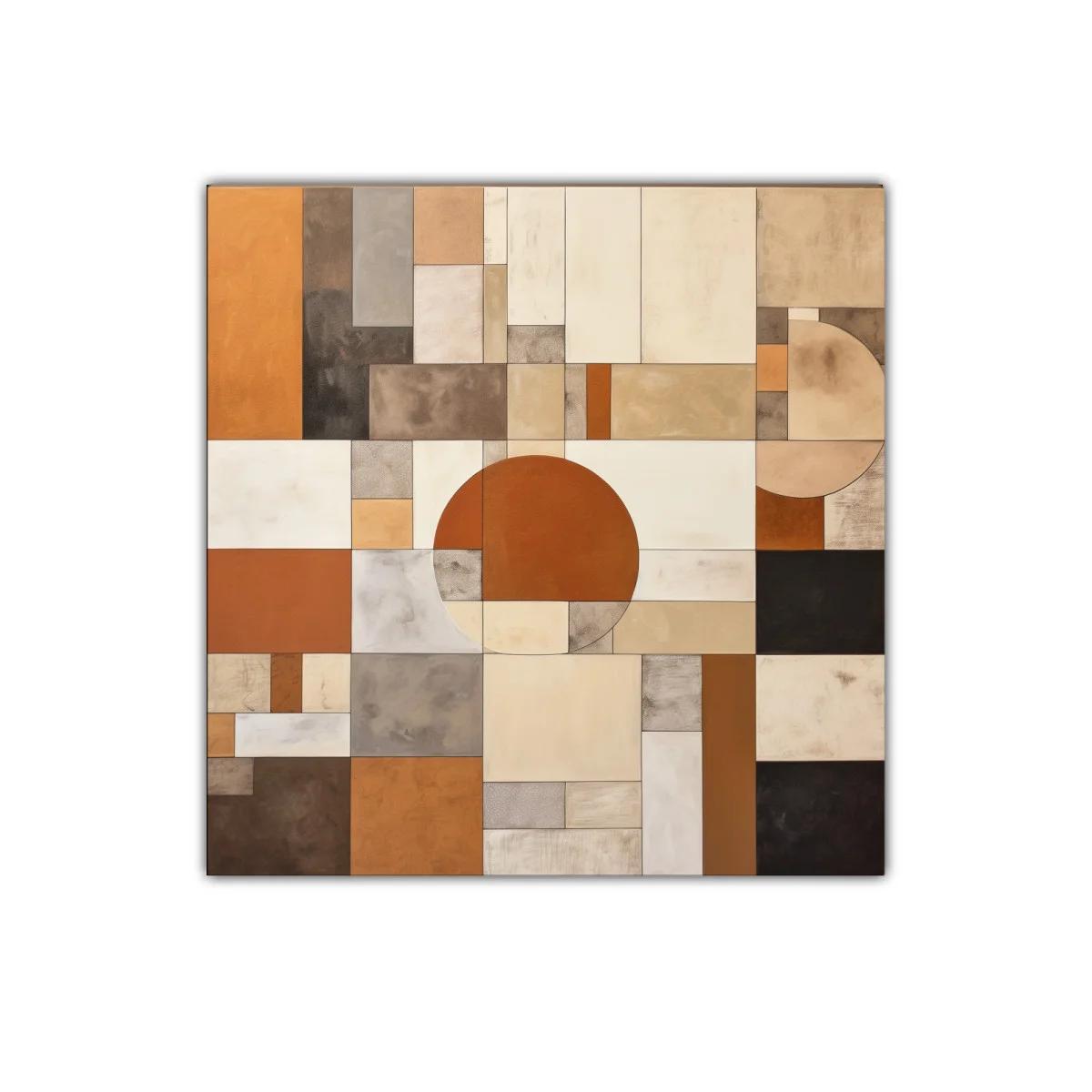 Composición geométrica en tonos tierra y neutros — imagen principal