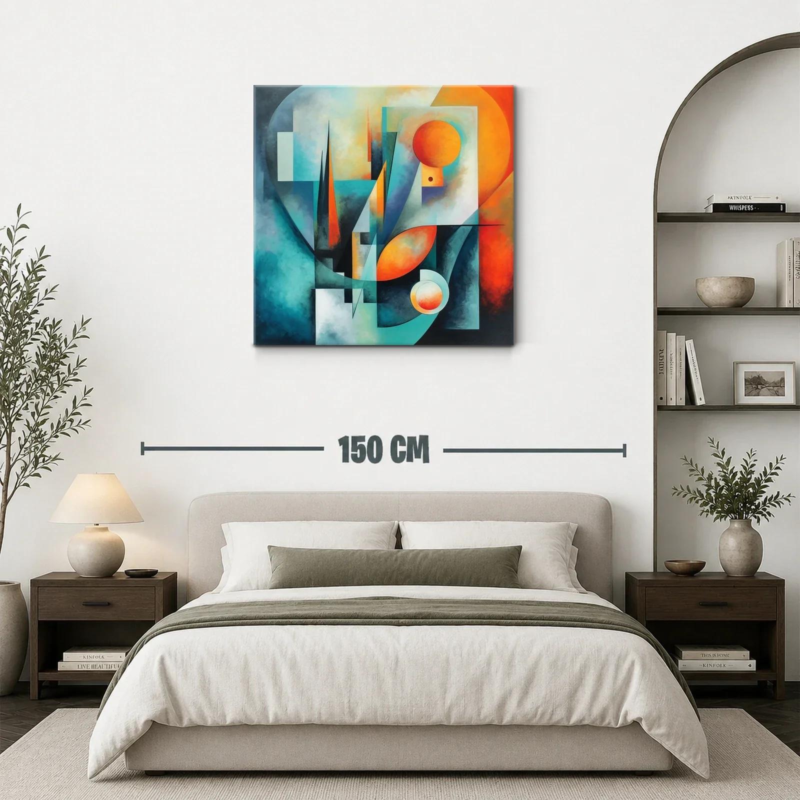 Composición abstracta con formas geométricas y tonos cálidos — miniatura 3