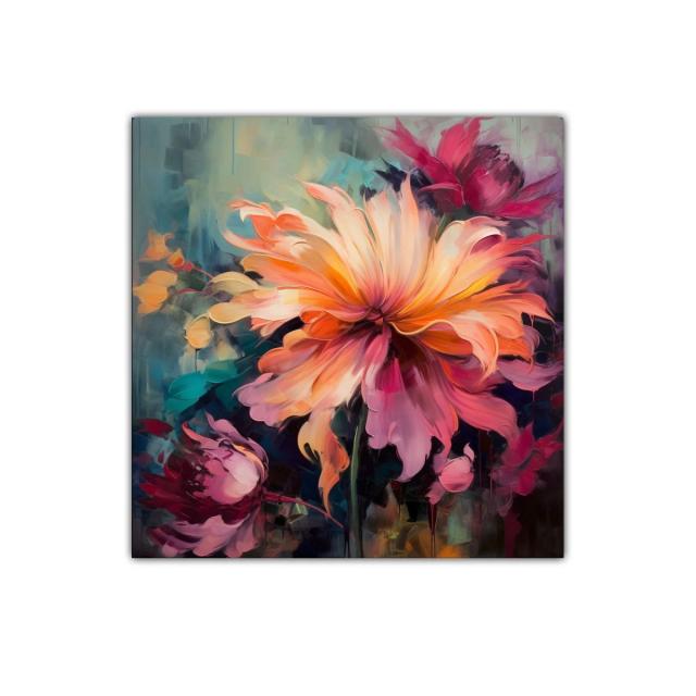 Cuadro decorativo de flor vibrante y delicada