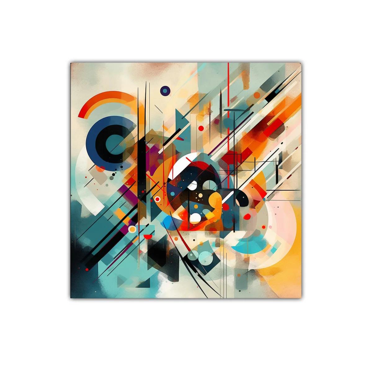 Composición abstracta con formas geométricas y color vibrante — imagen principal