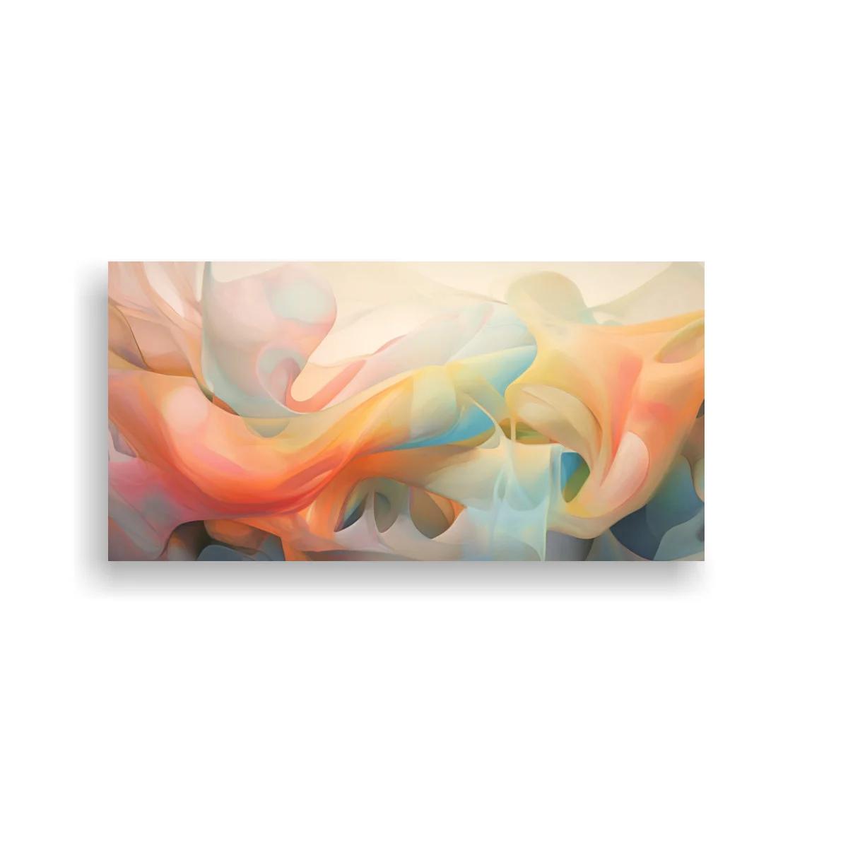 Cuadro formas abstractas fluidas con pliegues translúcidos — imagen principal