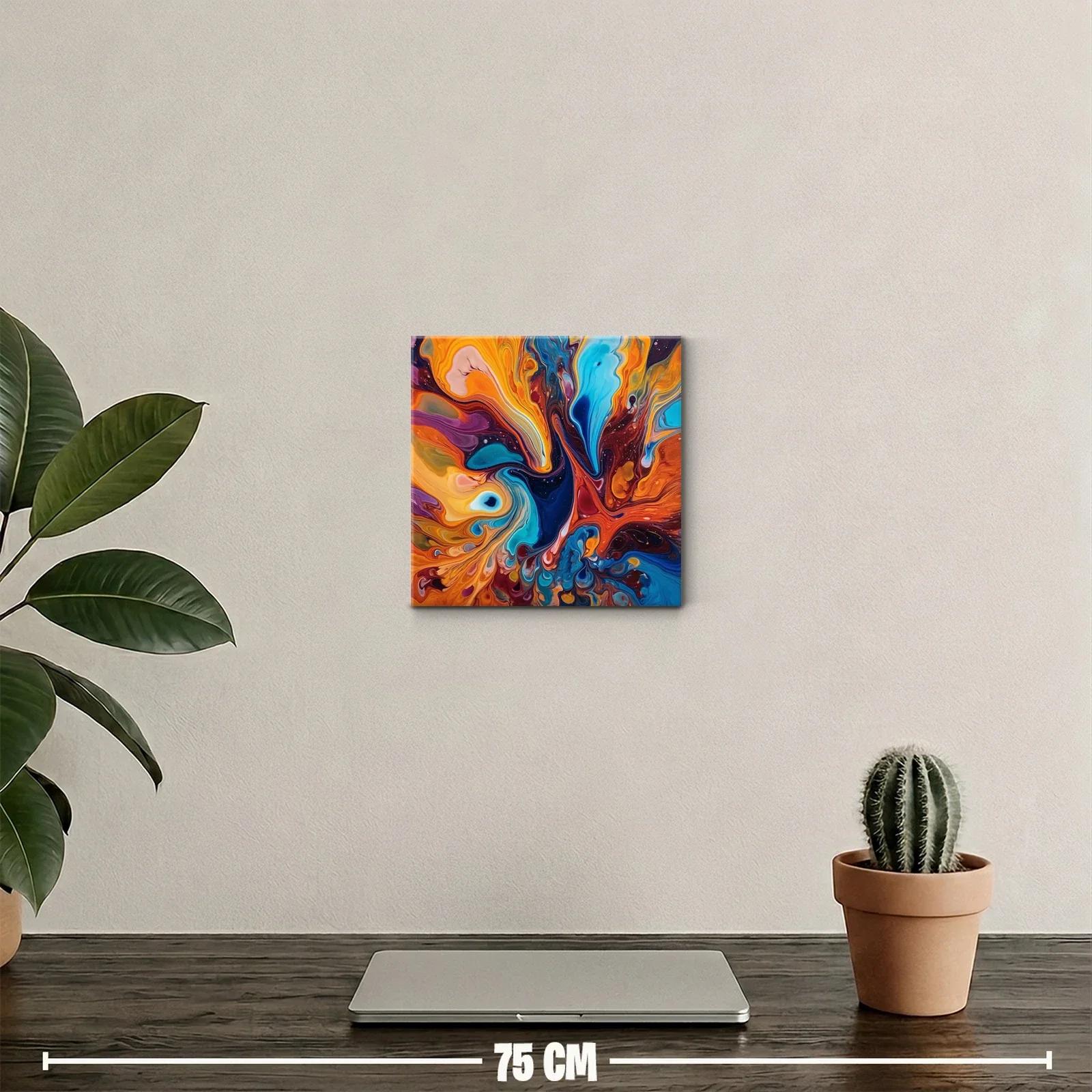Explosión de colores vibrantes en arte abstracto fluido — miniatura 2