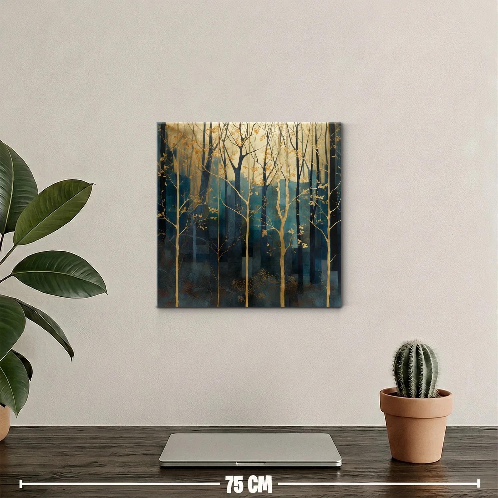 Bosque encantado con tonos dorados y azul profundo — miniatura 2