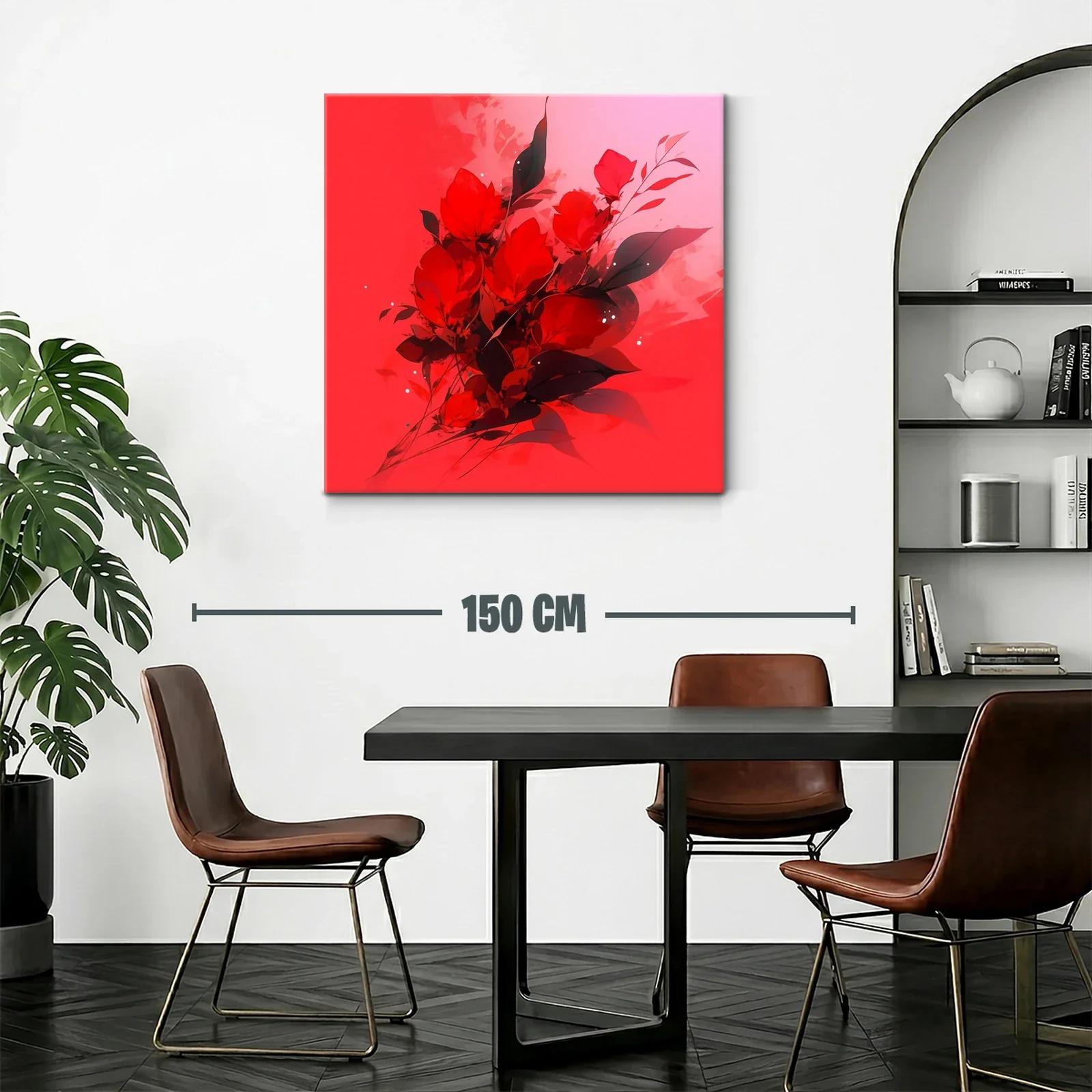 Elegante composición floral con intensos tonos rojos y negros — miniatura 2