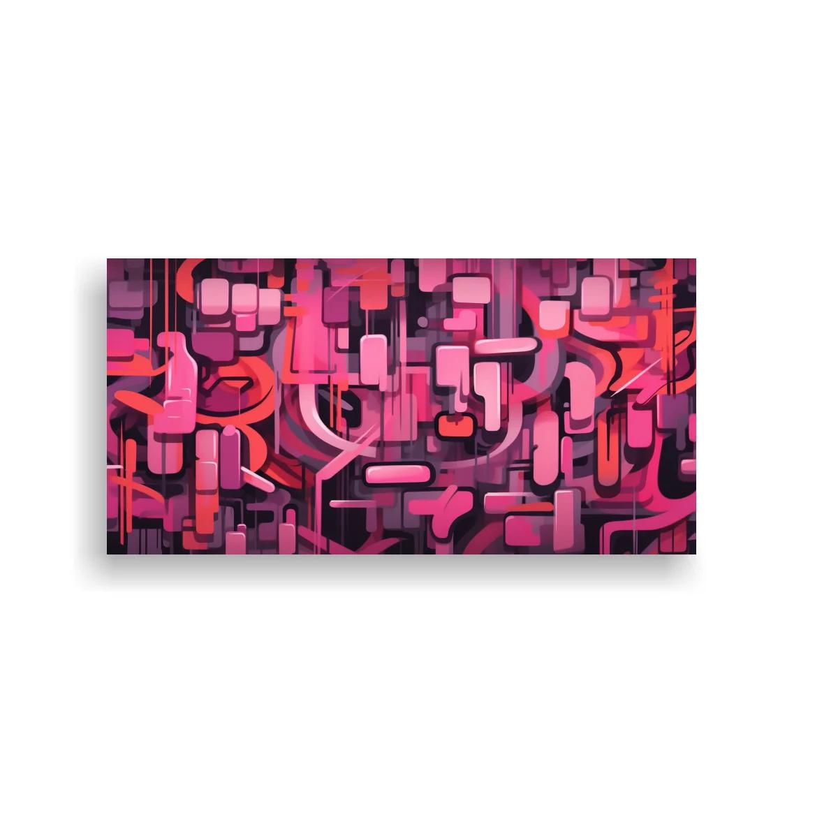Cuadro abstracción geométrica con formas tubulares — imagen principal