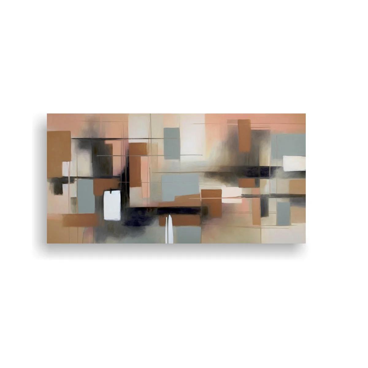 Cuadro composición geométrica abstracta con áreas difuminadas — imagen principal