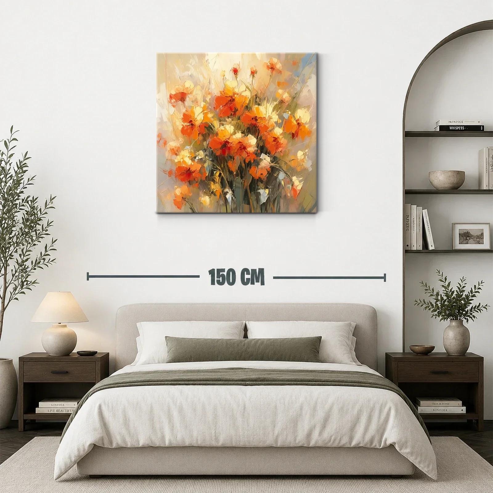Ramo vibrante de flores otoñales en tonos cálidos — miniatura 3