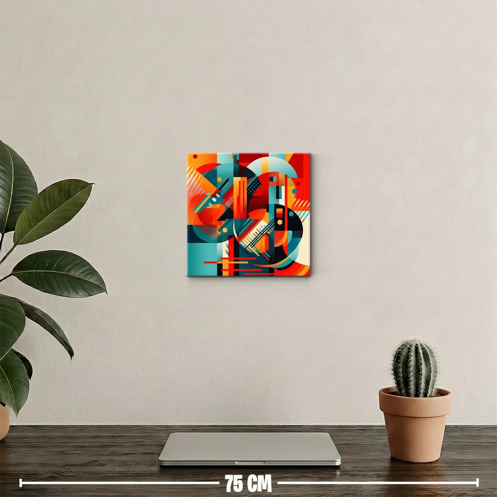 Composición abstracta de formas geométricas vibrantes y dinámicas — miniatura 2