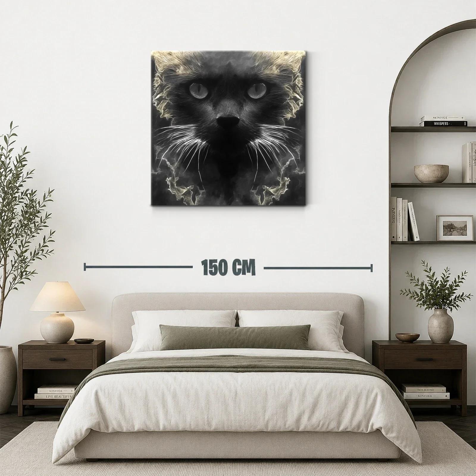 Impactante retrato de gato en tonos oscuros y luces etéreas — miniatura 3