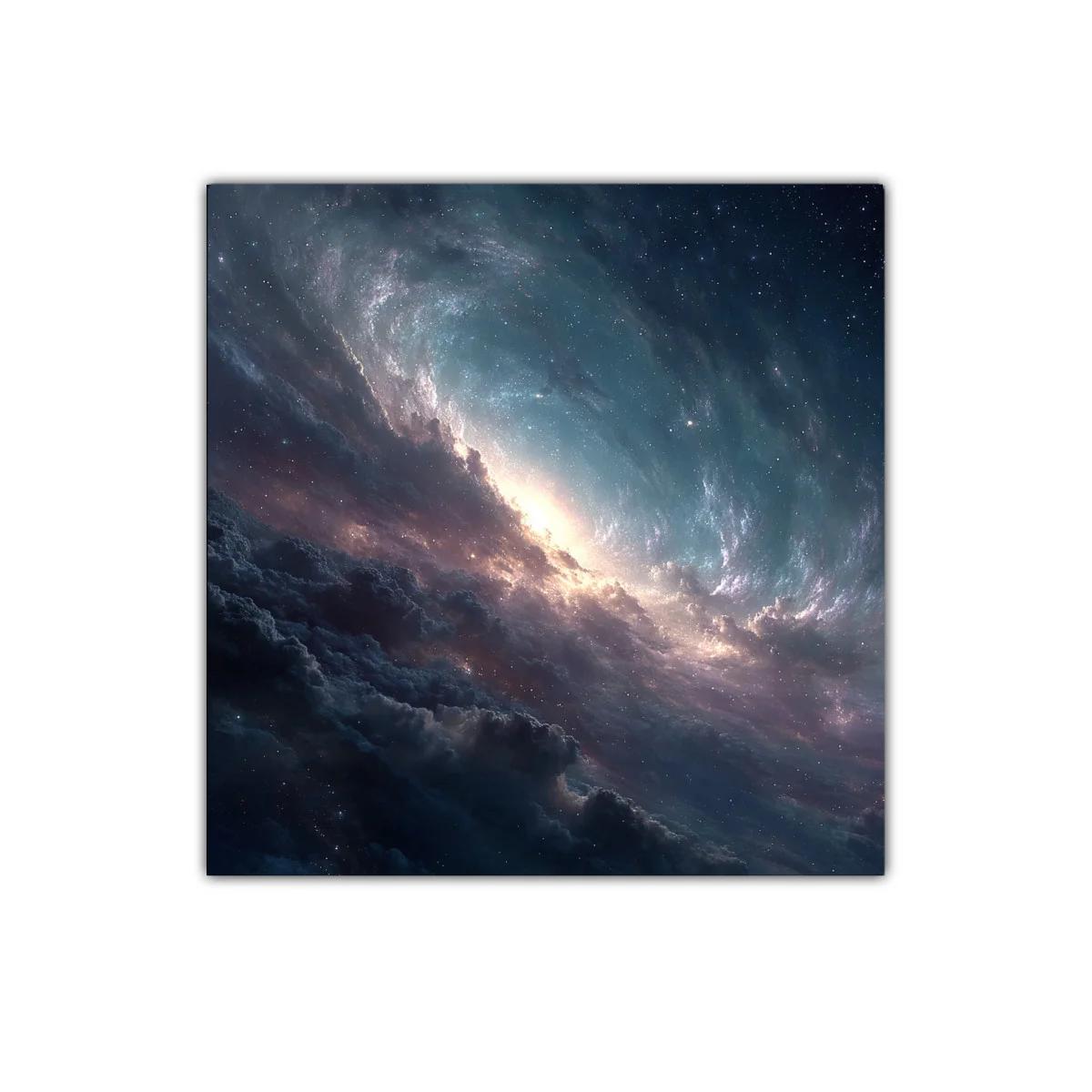 Cuadro Galaxia Espacial con Luminiscencia Cósmica
