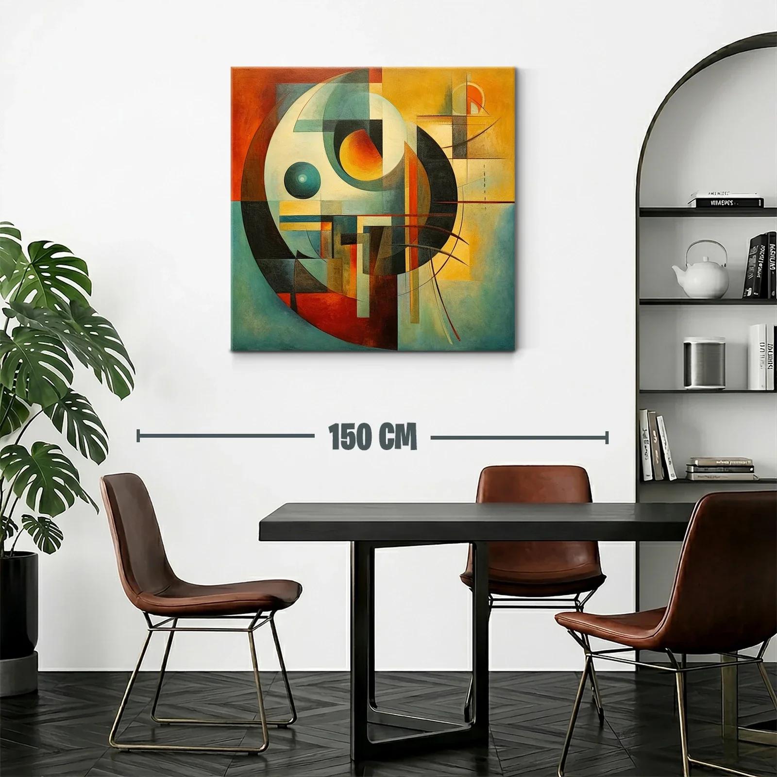 Composición abstracta con tonos cálidos y geométricos — miniatura 2