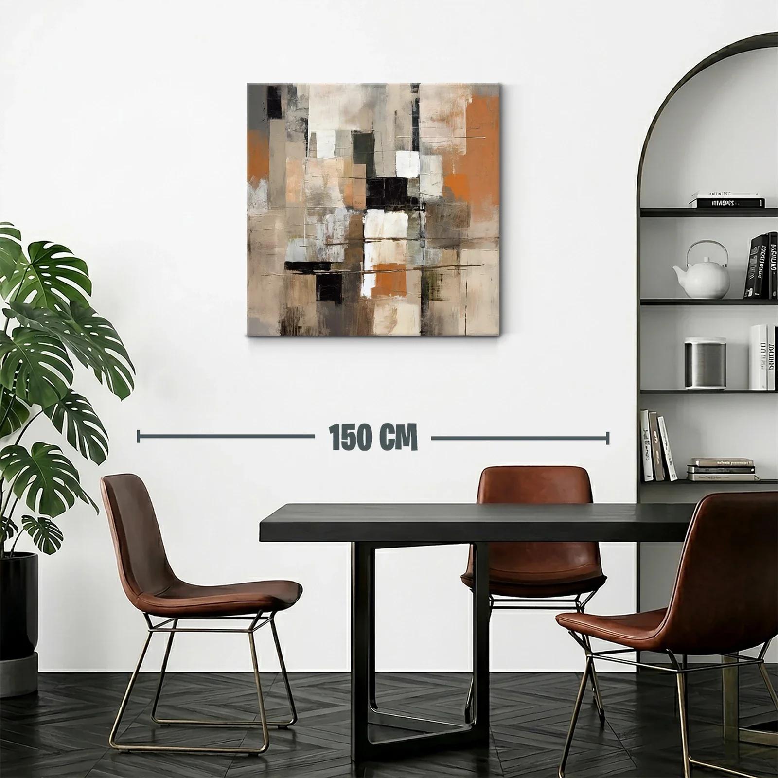 Composición abstracta en tonos cálidos y neutros — miniatura 2