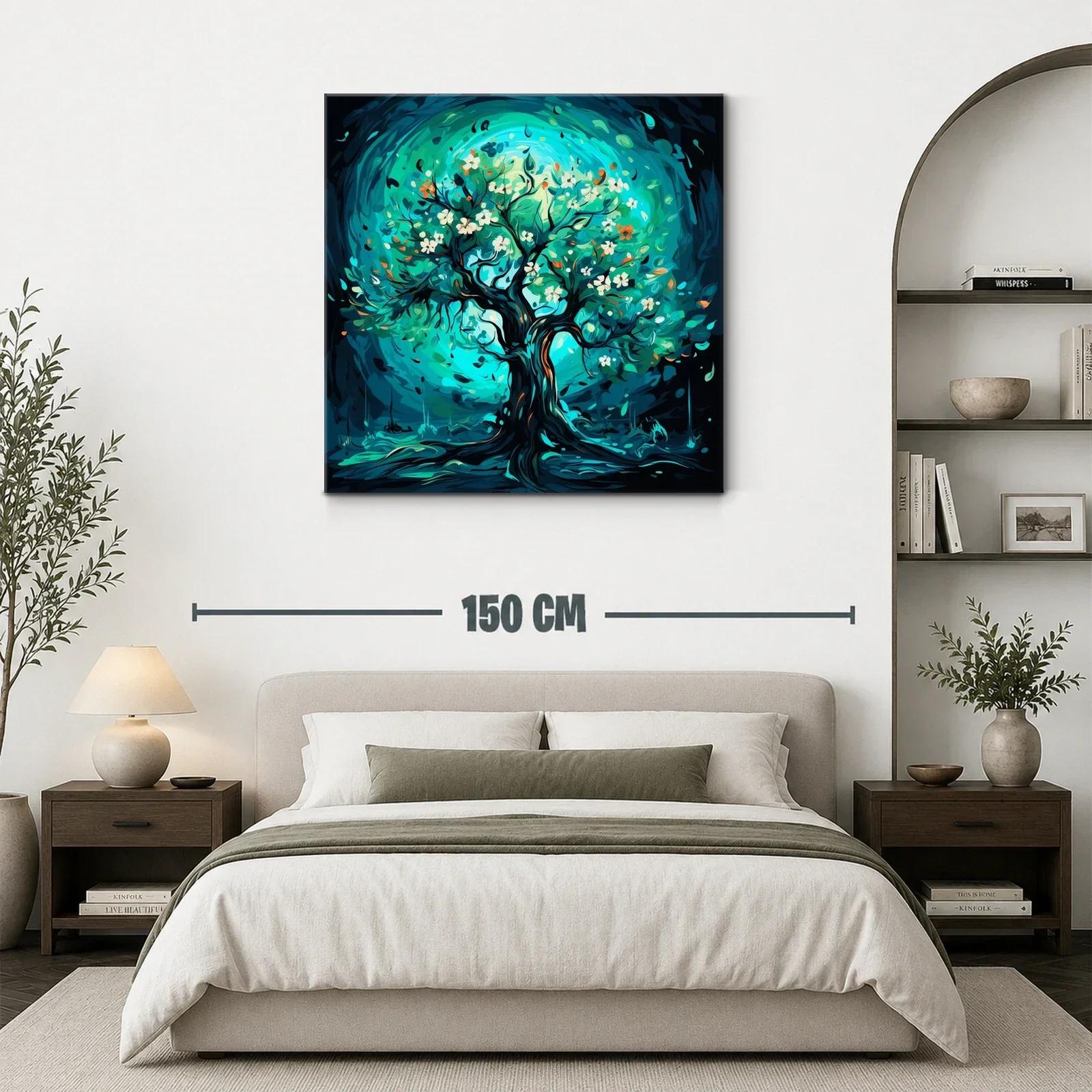 Árbol floreciente en tonos vibrantes y armoniosos — miniatura 3