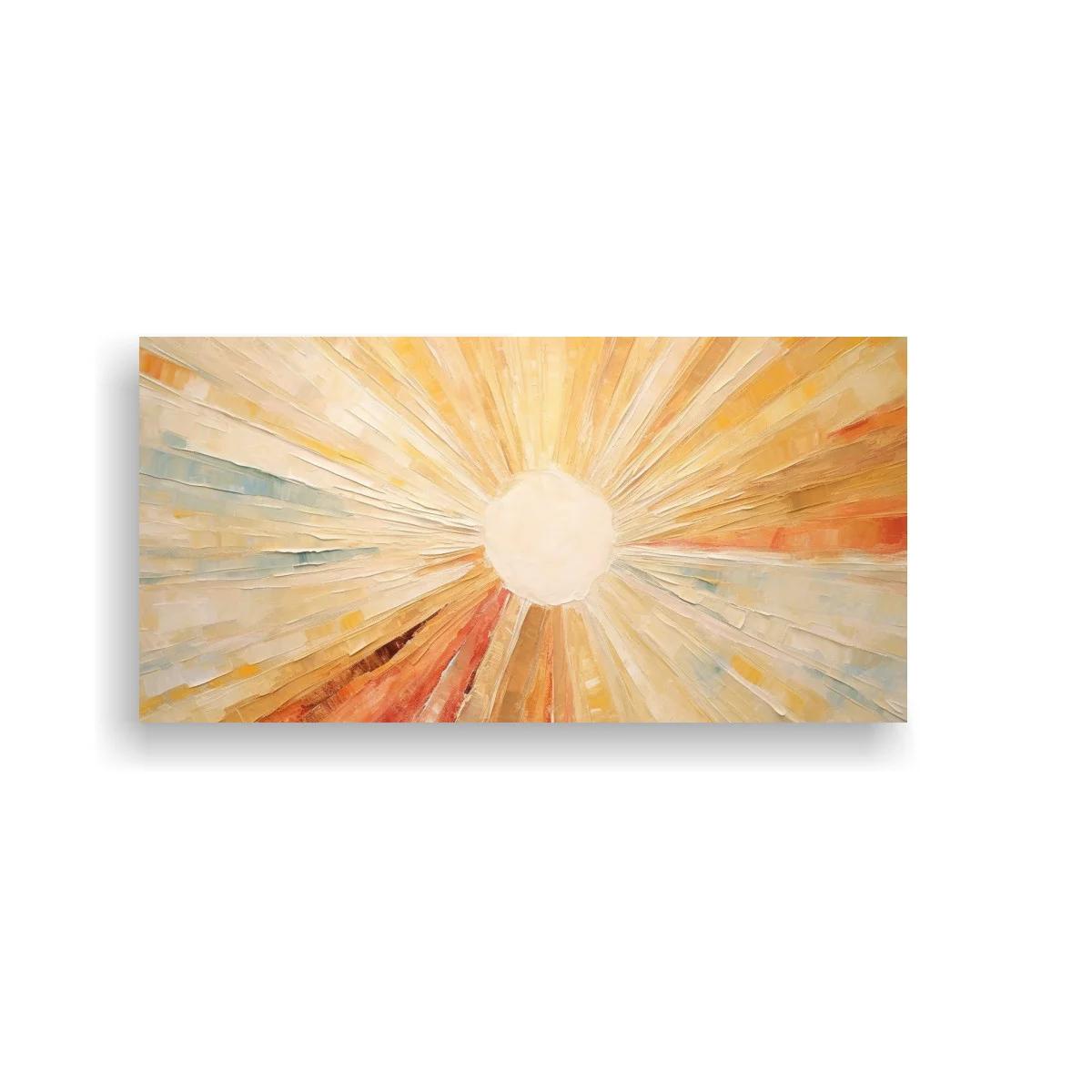 Cuadro sol radiante con franjas de color — imagen principal
