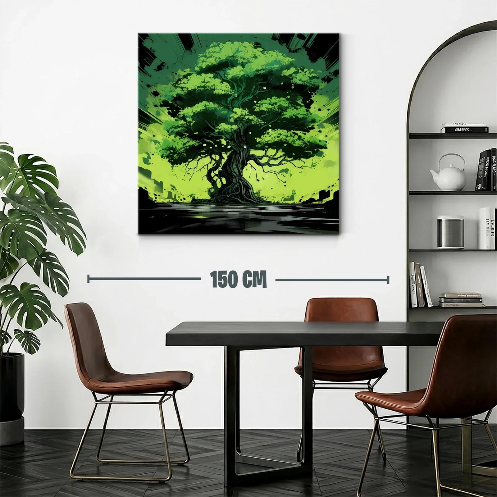 Impresionante composición de árbol vibrante en tonos verdes — miniatura 2