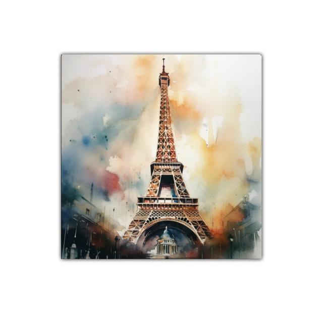 Cuadro Torre Eiffel con tonalidades cálidas y difusas